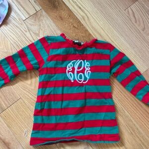 Girls Christmas pajamas. Monogram eec
